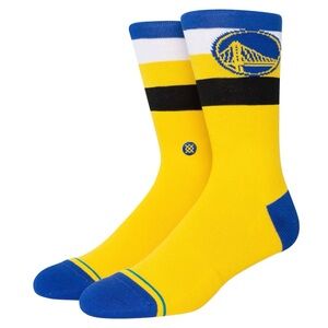 STANCE x NBA Golden State Warriors Stripe Crew Socks, Sz Large NWT Sold Out!